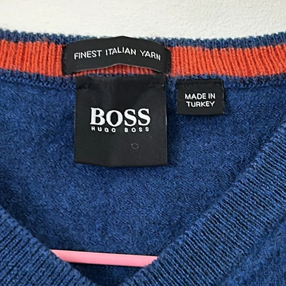 HUGO BOSS kids 100% Wool Slim Fit Jumper Pullover Sweater Size xxl - Picture 2 of 5